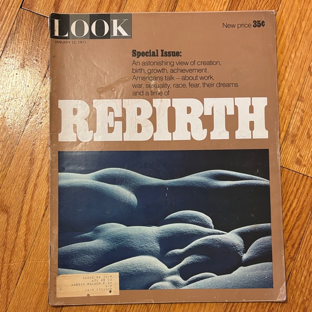 Vtg LOOK Magazine January 12, 1971 Creation Rebirth Growth Sexuality Work War